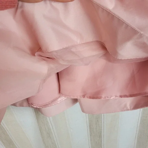 White House Black Market Pleated Midi Skirt Pastel Pink Size 00 Soft Girl Preppy - Picture 4 of 13
